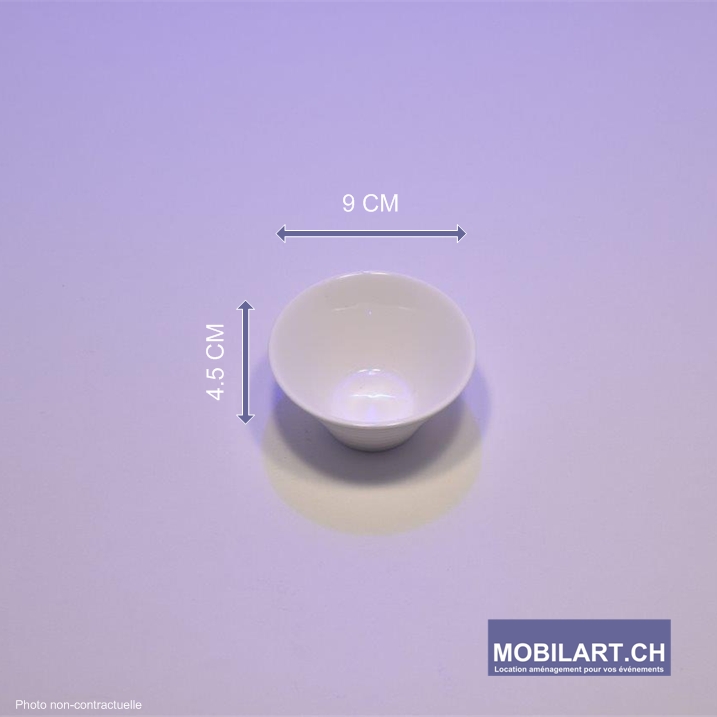 Mobilart - Location - Art de la table - Verrine blanche 1