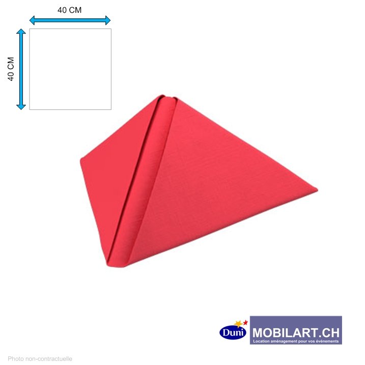 www.mobilart.ch - Serviette papier Duni - rouge 40x40