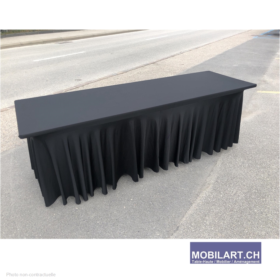 Mobilart.ch - Location housse noir de table 220 par 70 cm